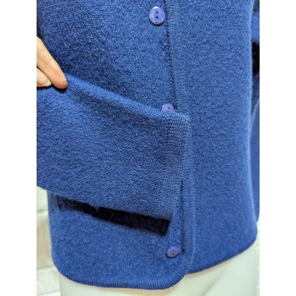 Pendleton Women's Blue Solid Button-Front Wool Ca… - image 2